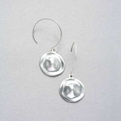 Hammered Silver Earrings